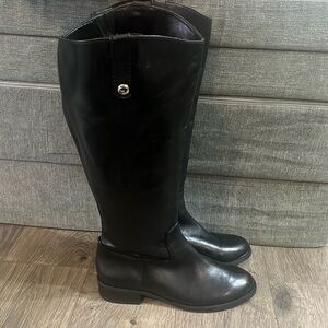 INC Tall Black Leather Boots NWT